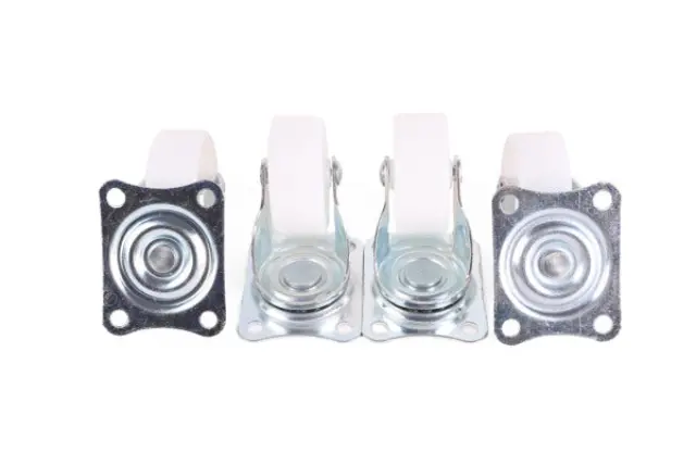 Swivel castor set 50 mm white 4 pieces