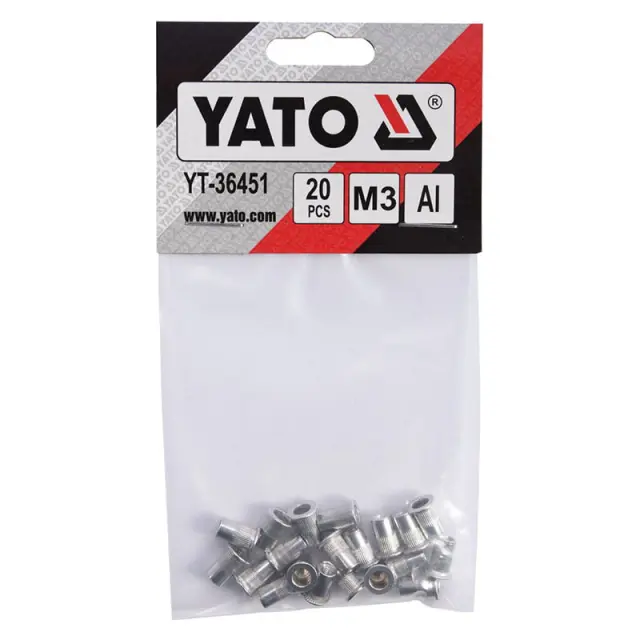 Yato Πριτσίνι Σπειρώματος M3 20τμχ YT-36451 3