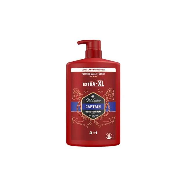 Old Spice Captain 3in1 Αφρόλουτρο σε Gel για Άνδρες για Μαλλιά , Πρόσωπο & Σώμα 1000ml