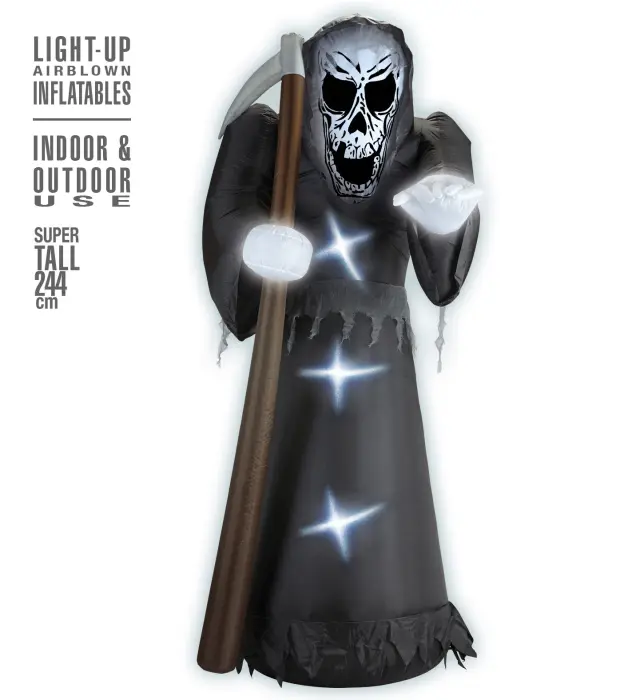 Αποκριάτικο Διακοσμητικό Grim Reaper Φουσκωτό 244εκ (Widmann) (W-75044) 2