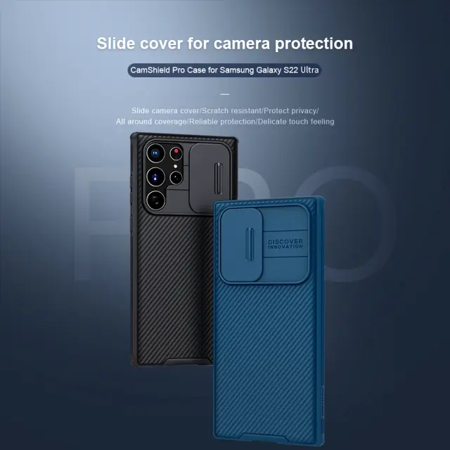 Nillkin CamShield PRO Hard Case for Samsung Galaxy S22 Ultra Black 3