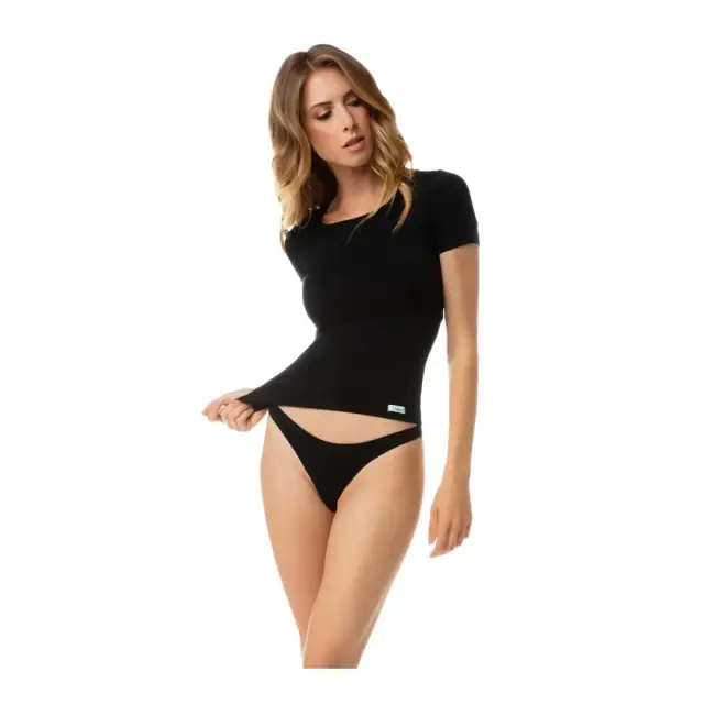 Fimelle TENCEL™ Modal Γυναικείo Κοντομάνικo Φανελάκι Minerva - Μαύρο 3