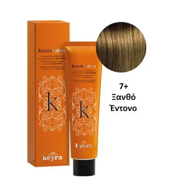 Keyra Επαγγελματική Βαφή Μαλλιών 100ml Νο7+-Ξανθό Έντονο
