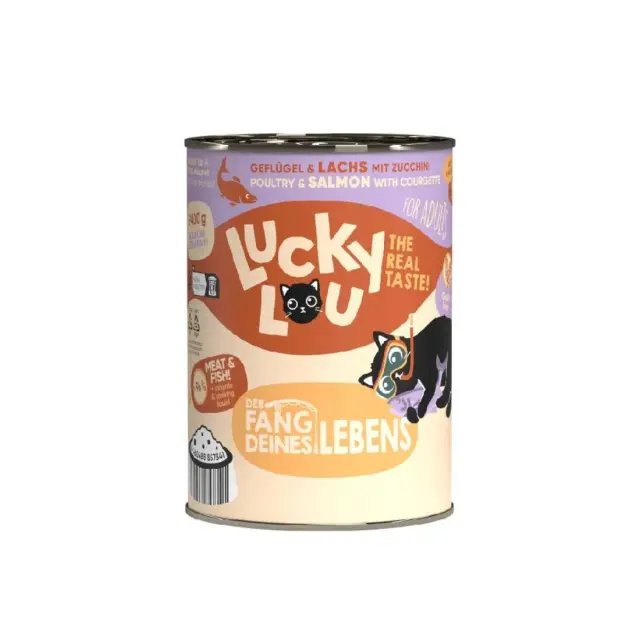 Lucky Lou LifeStage Adult Πουλερικά & Σολομός (με Κολοκυθάκι) 400gr