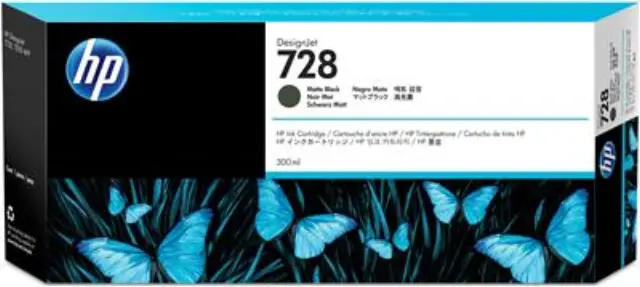 HP 728 Γνήσιο Μελάνι Εκτυπωτή InkJet Matte Μαύρο (F9J68A)