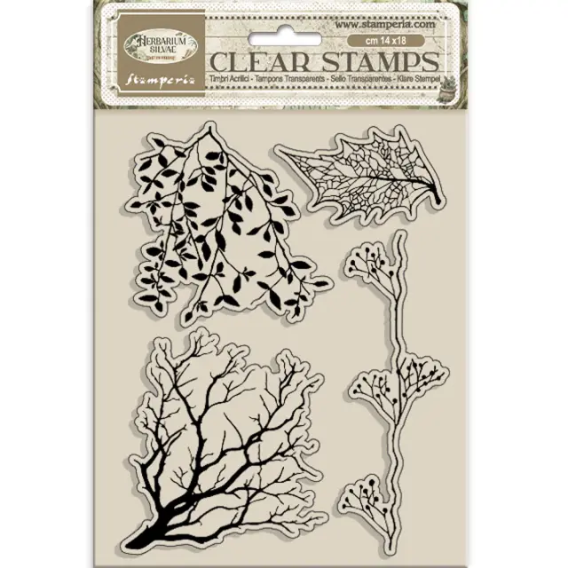 Σφραγίδα Stamperia 14×18 cm, Herbarium Silvae, Κλαδιά