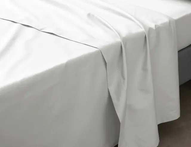 Σεντόνι Υπέρδιπλo Percaline Douceur d'intérieur από βαμβάκι περκάλι 78TC, με διαστάσεις 160x200cm - White 1644675 2