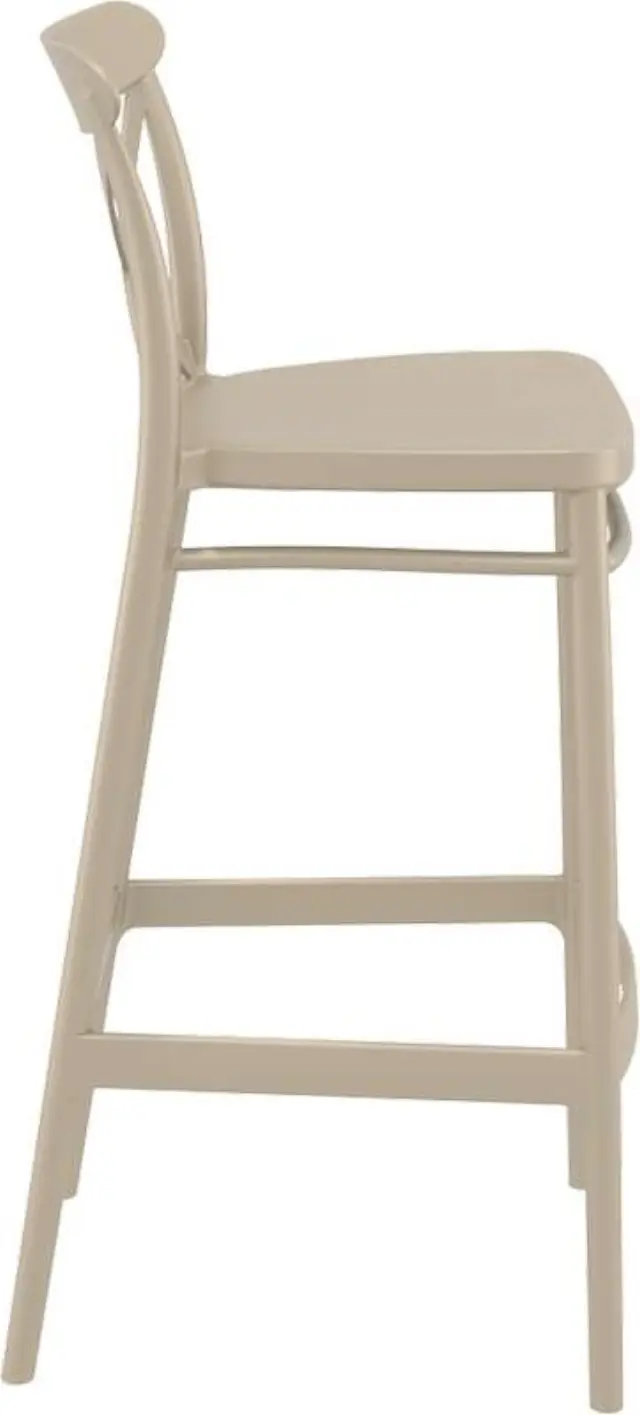 Σκαμπό Bar CROSS Dove Grey PP 45x52x106cm 3
