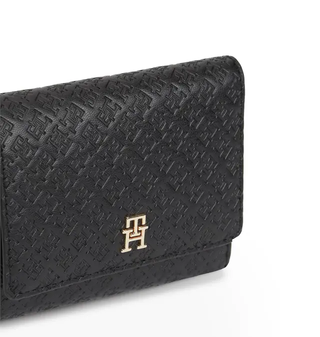 Tommy Hilfiger Γυναικείο Μεγάλο Πορτοφόλι Iconic Tommy Μπεζ Merino 3