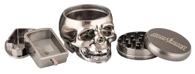 Super Heroes Grinder Τρίφτης Dark Gun Skull 55mm - 4 Parts 2