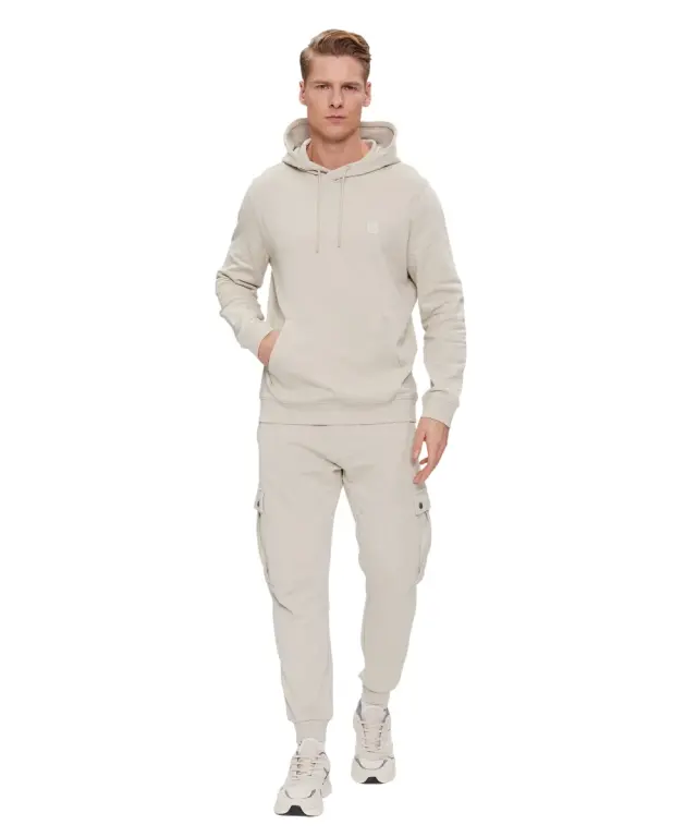 Hugo Boss - Ανδρικό Φούτερ Με Κουκούλα Wetalk 50509314-271 Μπεζ 3