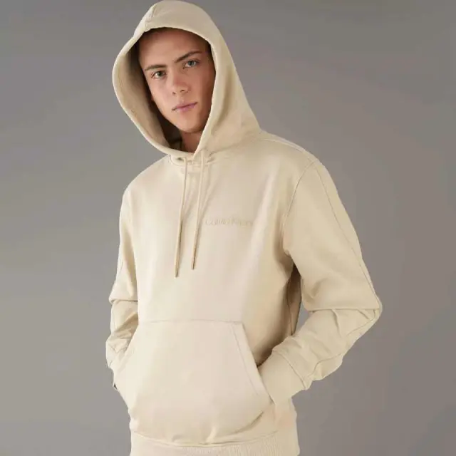 Calvin Klein - Ανδρικό Φούτερ Institutional Regular Fit J30J325626-RAE Μπεζ - XL 2