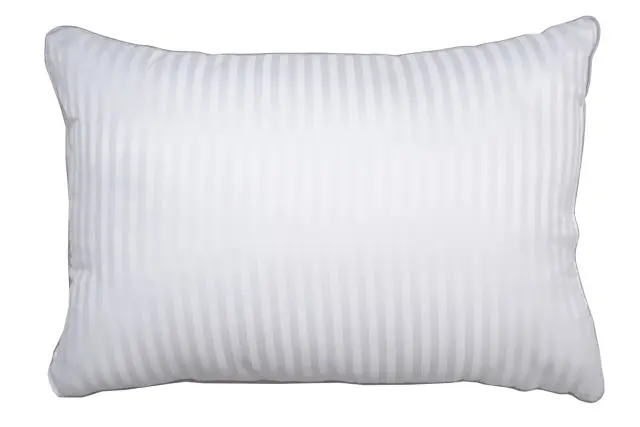 Μαξιλάρι Υπνου 50x70 Ριγέ Με Φυτίλι Μέτριο Viopros White 100% Microfiber