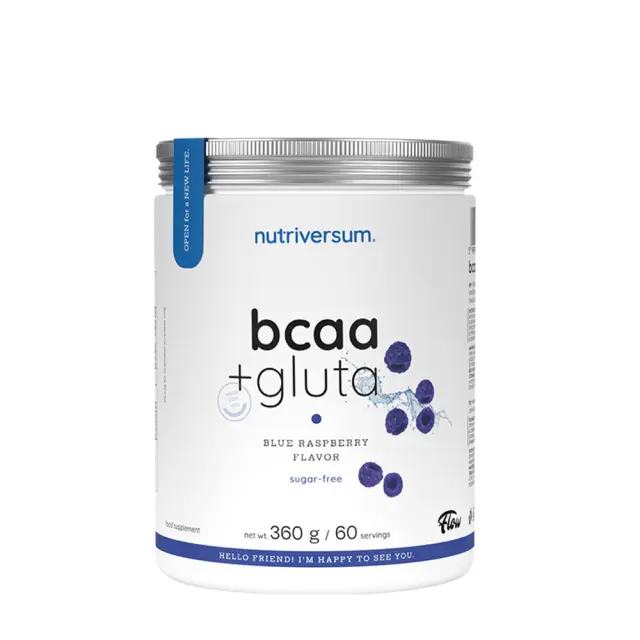 Nutriversum BCAA + GLUTA Blue Raspberry, 360 g