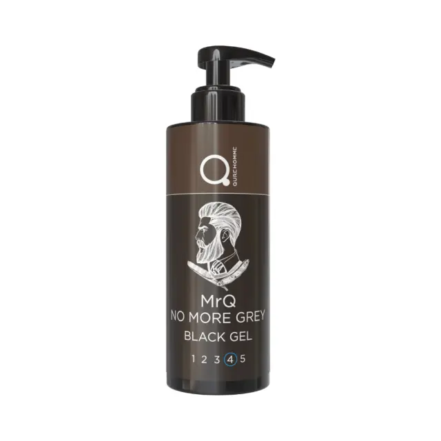 No More Grey Black Gel 300ml by MrQ - Δυνατό Κράτημα με φυσική κάλυψη των γκρίζων σε μαύρη απόχρωση