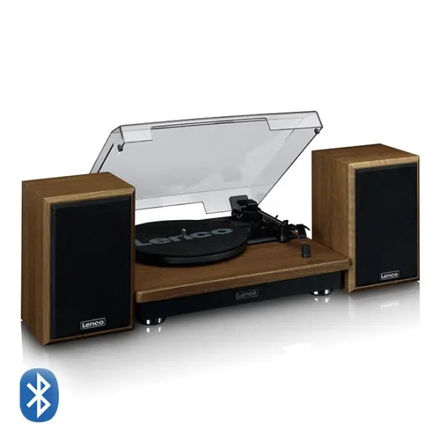 Πικάπ με 2 εξωτερικά ηχεία 20W και σύνδεση Bluetooth.