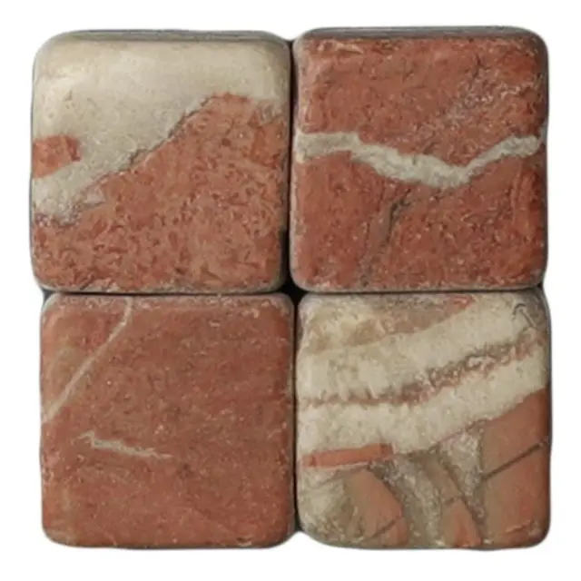 Μαρμάρινη Ψηφίδα M28 Rosso Verona 15x15x8mm - 150gr