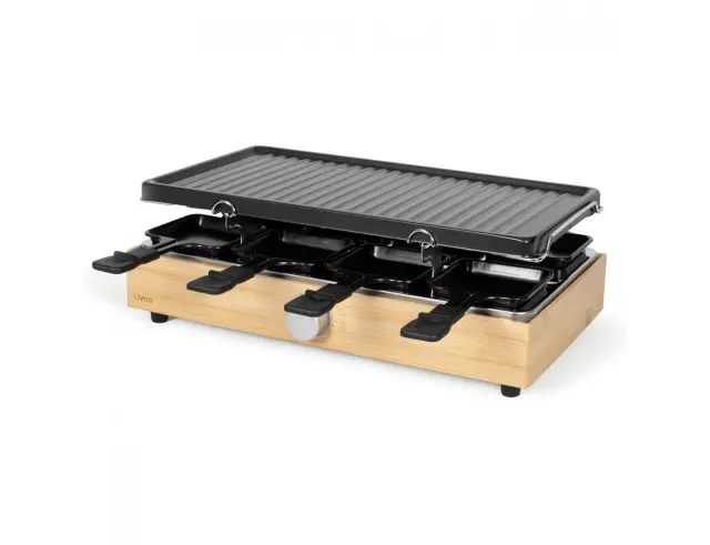 Γκριλιέρα Raclette Livoo DOC336 με ρυθμιζόμενο θερμοστάτη, ισχύ 1400W και επιφάνεια ψησίματος 42x23cm - Black DOC336 2