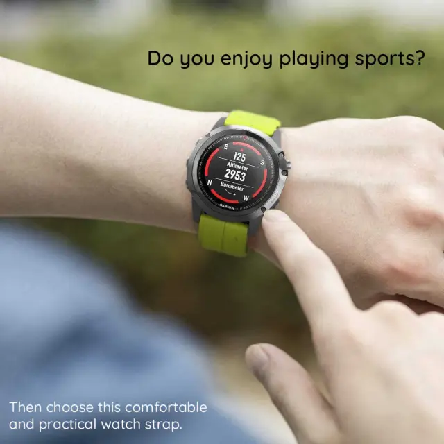 Techsuit - Watchband QuickFit 26mm (W060) - Garmin Fenix 5X/5X Plus/6X/6X Pro/7X/8/8 Pro/9/9 Pro (51mm) - Red 2