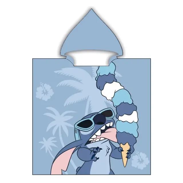 Παιδικό Πόντσο Microfiber Stitch Ice Cream Σιέλ 55 x 110 cm Σιέλ 55 x 110 cm