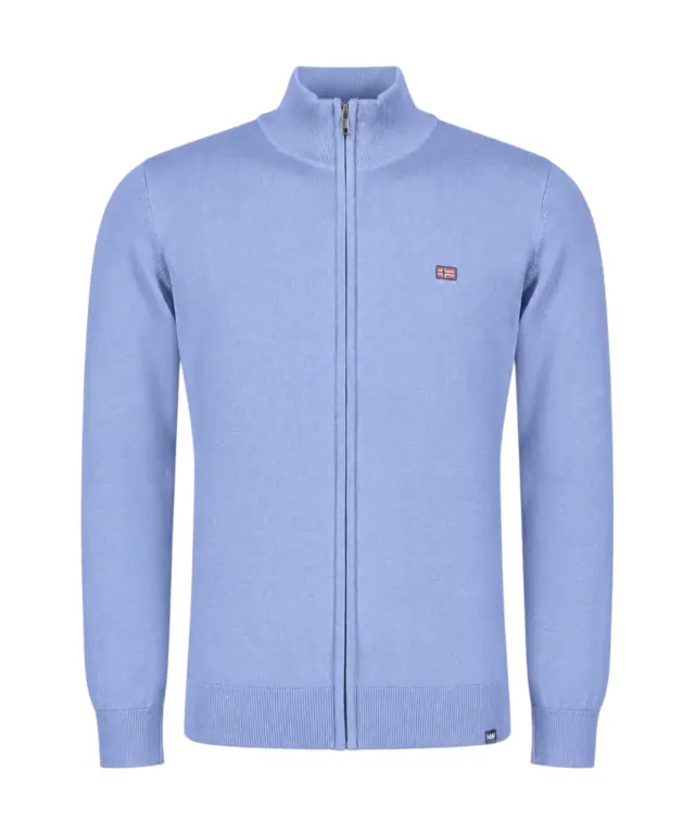Norway Nautical School - Ανδρική Πλεκτή Ζακέτα 853102-DENIM Μπλε