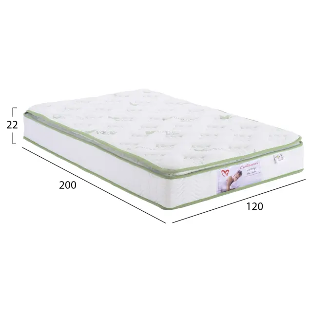ΣΤΡΩΜΑ CONTINUOUS SPRING ΜΕ ΑΝΩΣΤΡΩΜΑ ALOE VERA 120X200 FB9372.18 ΜΟΝΗΣ ΟΨΗΣ 2