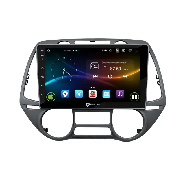 VenCore Οθόνη Multimedia Android 15 9" 9109A MTK6762 Octa-Core 2GB/32GB IPS με Πρόσοψη, CarPlay, Android Auto και Υποστήριξη Κάμερας Οπισθοπορείας AHD για Hyundai i20 2009-2012 Auto A/C – Γκρι (3236-10007-0709G) 2