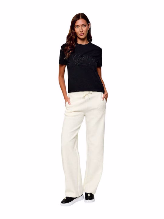 Guess Γυναικείο T-shirt Μαύρο Μαύρο - XL 3