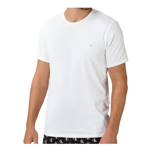 Calvin Klein Ανδρική Φανέλα Κοντό Μανίκι Crew Neck - Διπλό Πακέτο, Χρώμα Λευκό - L 3
