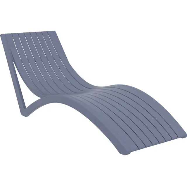 Ξαπλώστρα SLIM Σκούρο Γκρι PP 72x180x70cm