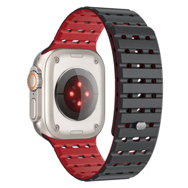 Mobile Origin Magnetic Strap, black/red - AW Ultra 2/1(49mm)9/8/7(45mm)/6/SE/5/4(44mm)/3/2/1(42mm) 3