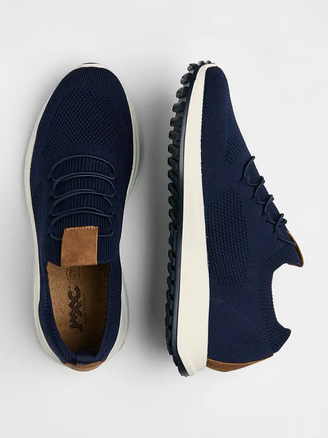 Imac Sneakers Ανδρικό ύφασμα/δέρμα Nubuck Μπλέ IMA/752690 BLUE 3
