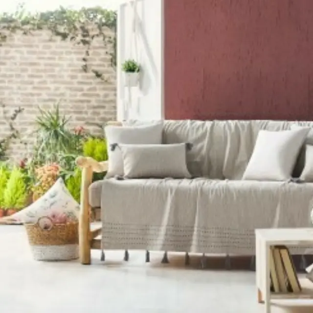 Ριχτάρι Πολυθρόνας 180x180cm GOFIS HOME TRACE ΓΚΡΙ 467/ 15