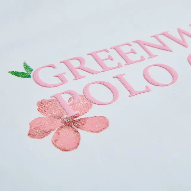 Μπλούζα Greenwich Polo Club με ανάγλυφα και glitter στοιχεία 3