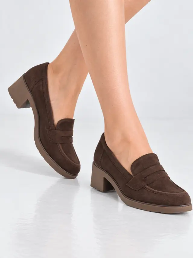 Gabor Μοκασίνια-Loafers Γυναικείο δέρμα Nubuck Καφέ GAB/400701 005-CACAO - 43 2
