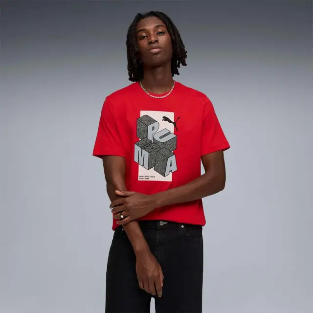 Puma Men's Graphic Tee Κόκκινο 691782-11 (Puma) - XLarge