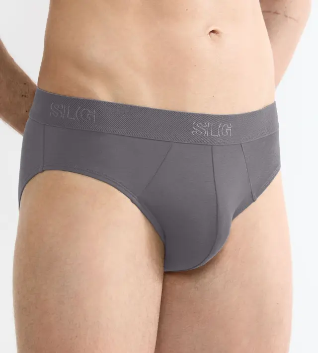 Sloggi Men SLG Base Briefs Σλιπ Οργανικό Βαμβάκι Μπλε-Γκρι 2-Pack 3