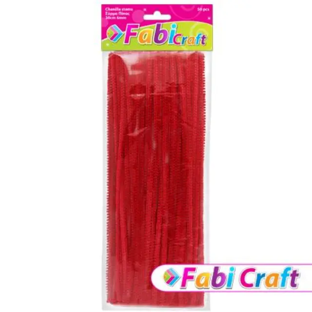 Σύρμα Πίπας Fabi 0.6x30cm 50τεμ Κόκκινο