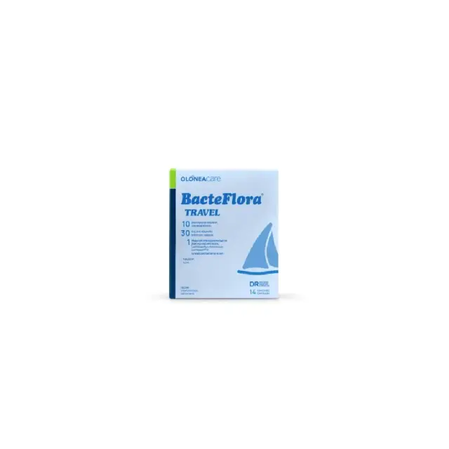 Olonea Bacteflora Travel Συμπλήρωμα με Προβιοτικά & Πρεβιοτικά 14 κάψουλες