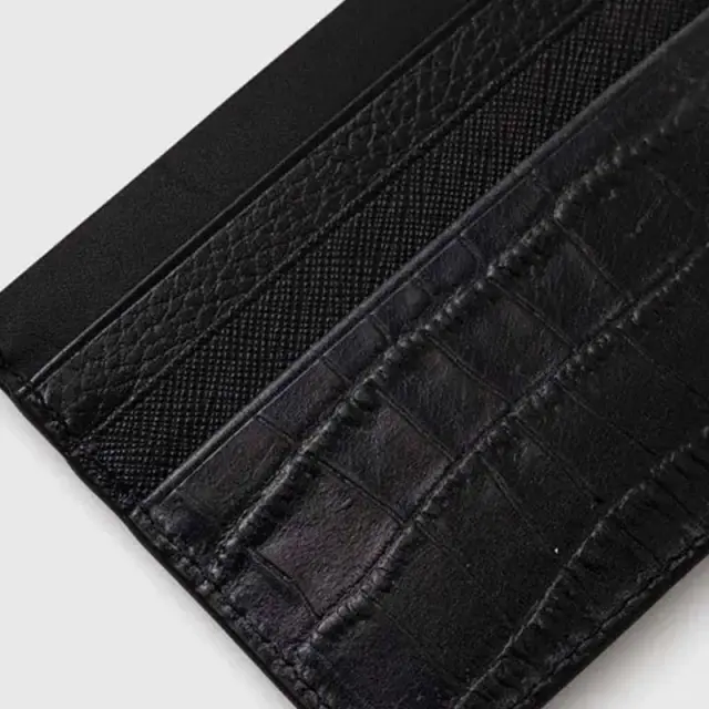 Tommy Hilfiger - Ανδρική θήκη καρτών Texture Leather Credit Cardholder AM0AM12318-BDS Μαύρο 3