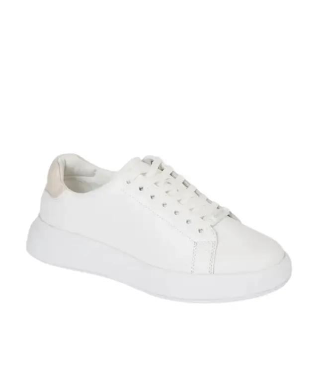 Calvin Klein - Γυναικεία Sneakers Raised Cupsole Lace Up HW0HW01668-OK7 Λευκό 2