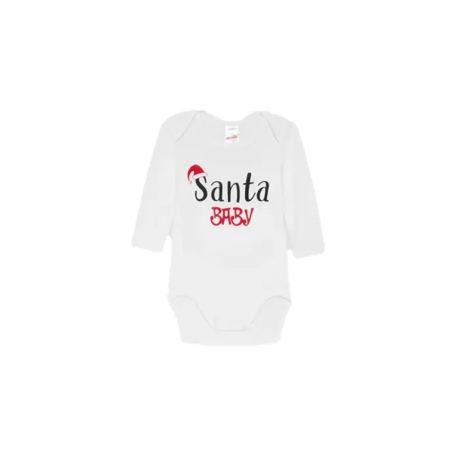 Minerva Βρεφικό Φορμάκι Unisex X-Mas Falala - Διπλό Πακέτο, Χρώμα Λευκό 3