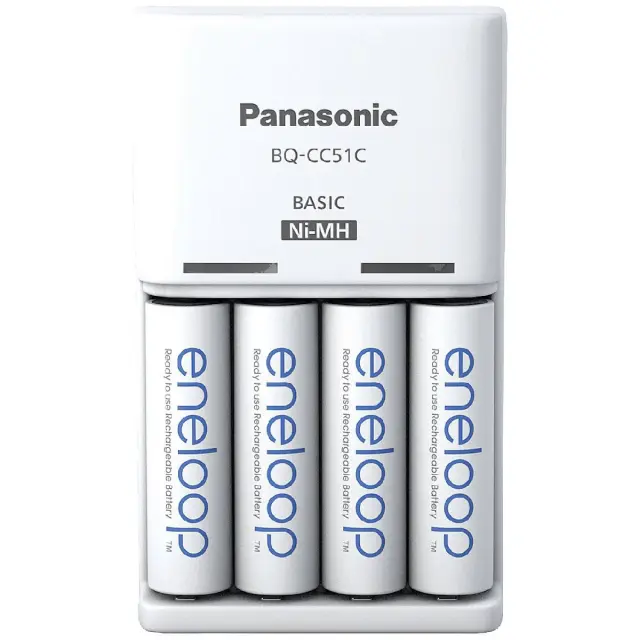 Φορτιστής Μπαταριών Panasonic Eneloop BQ-CC51 για AA/AAA με 4 ΑΑ Μπαταρίες 2000mAh BK-3MCDE 2