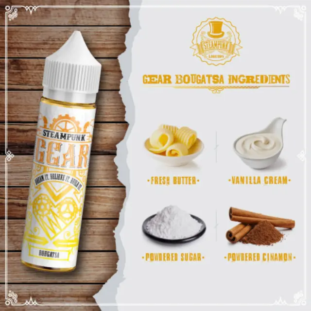 Bougatsa 20ml (60ml) - Steampunk Gear Flavorshots 2