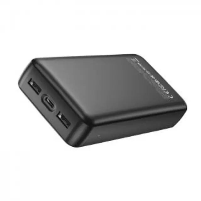 Powerbank 20.000 mAh με 3 θύρες USB (2x USB-A, 1x USB-C), σε μαύρο χρώμα 3