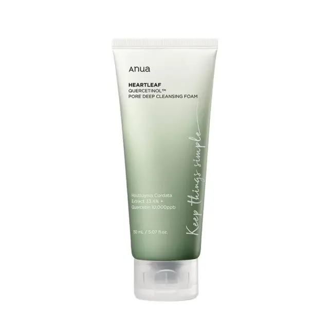 Anua Heartleaf Quercetinol Pore Deep Cleansing Foam 150ml - Αφρός για καθημερινό βαθύ καθαρισμό
