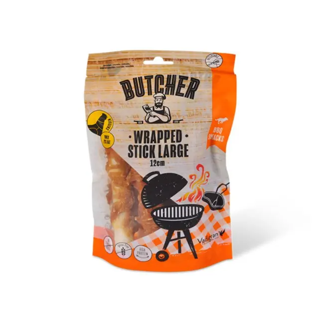 Vadigran Butcher BBQ Chicken Wrapped Stick Λιχουδιά Σκύλου με Κοτόπουλο Large 12cm 150gr