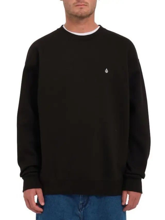 VOLCOM SINGLE STONE CREW-ΦΟΥΤΕΡ ΑΝΔΡΙΚΟ BLACK