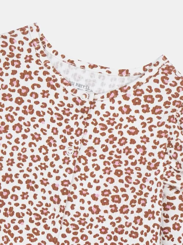 Βρεφική Πιτζάμα για Κορίτσια Leopard Sleep ΛΕΥΚΟ 2