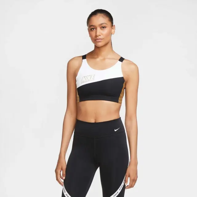 Nike Swoosh Medium-Support Sports Bra (CT3758-100) - Μαύρο - L